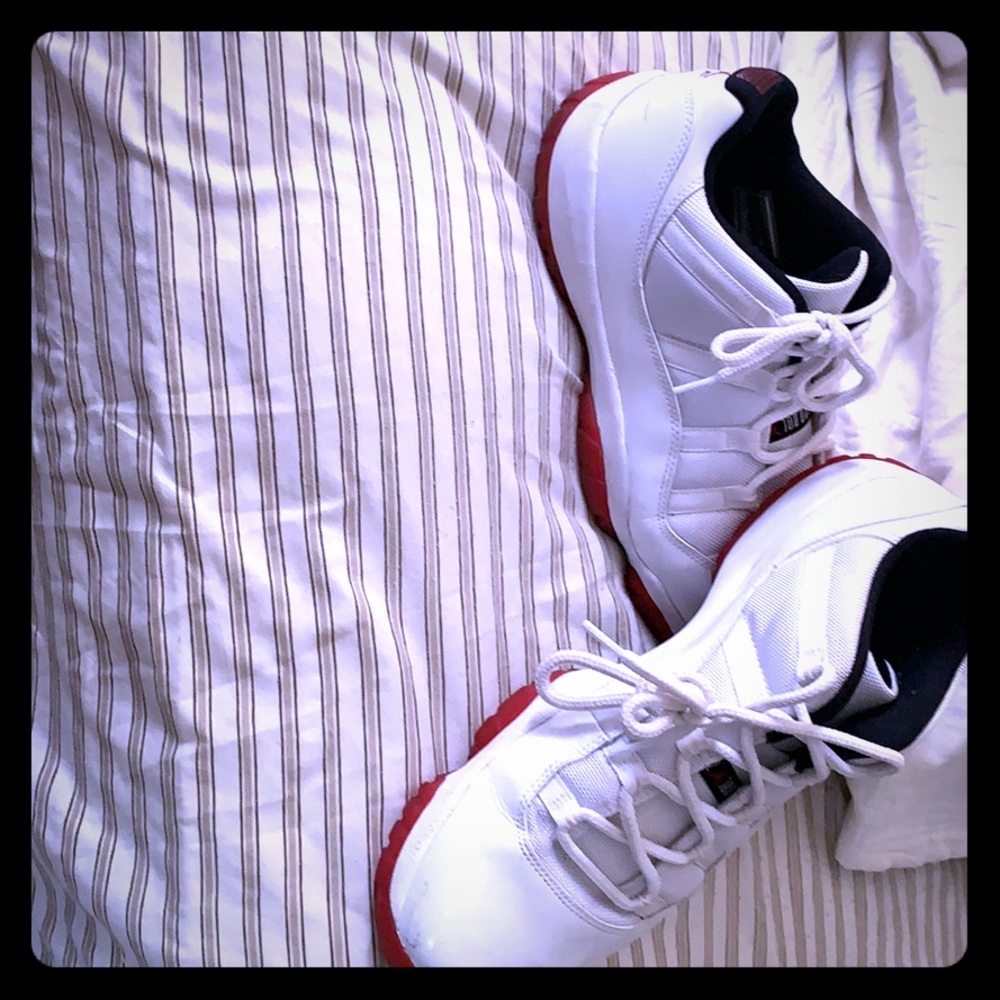 Jordan 11 low cherry bottoms